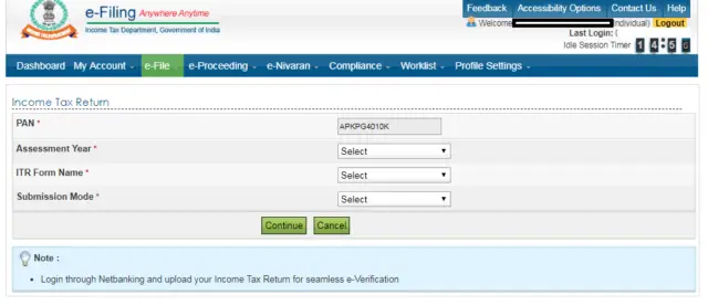 How to file income tax return online step by step